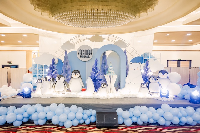 Arctic Animals party interior setup detail
